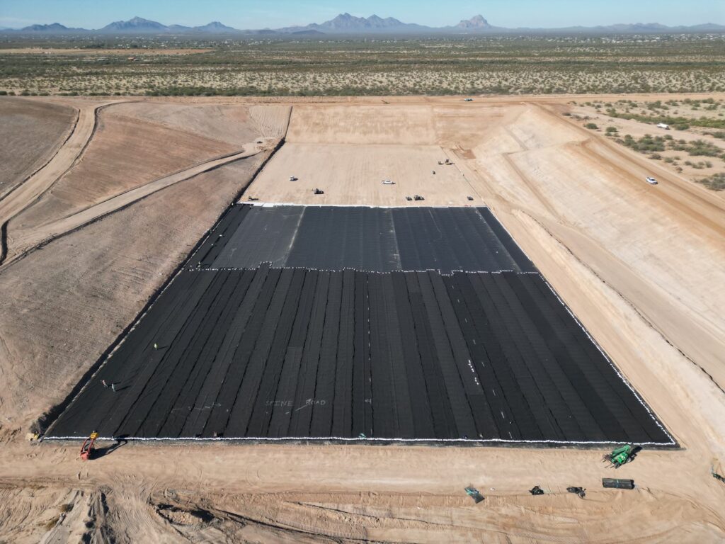 Landfill. AZ-geosynthetic liner