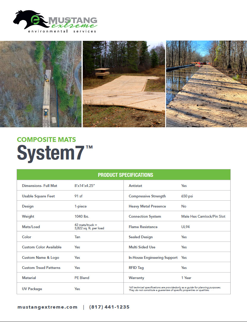 System7 Composite Mats Spec Sheet