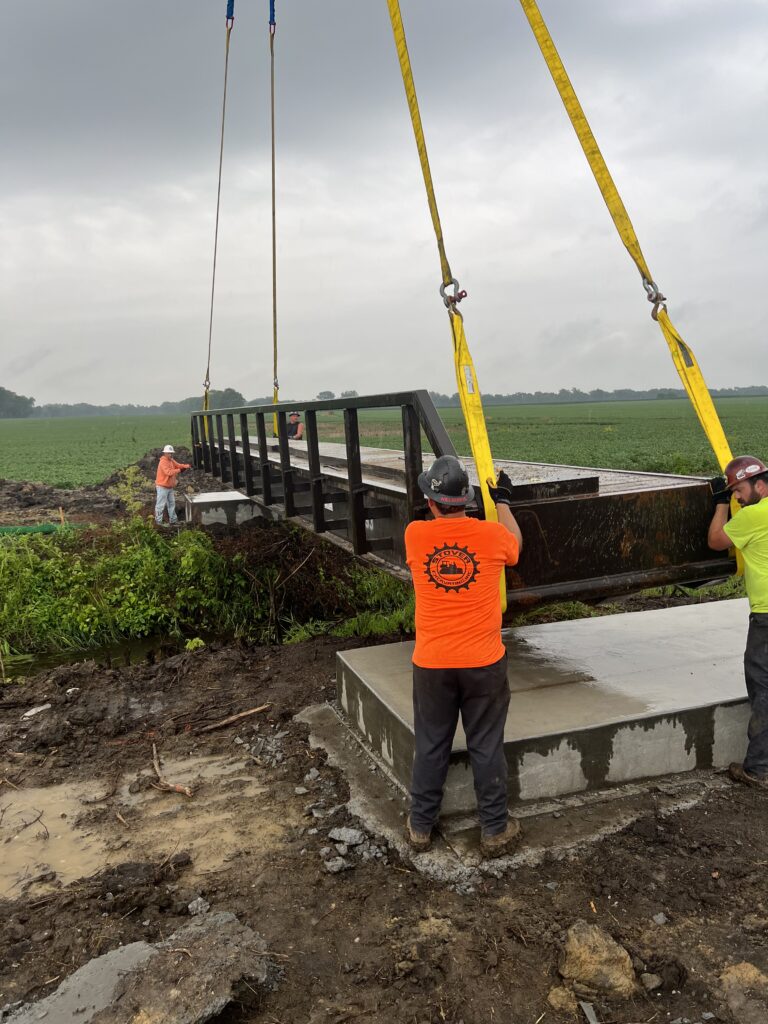 temporary bridge installation