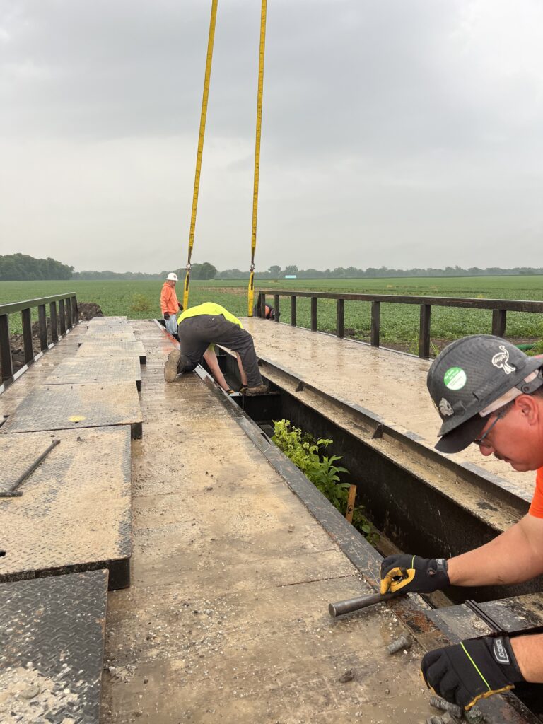 temporary bridge installation