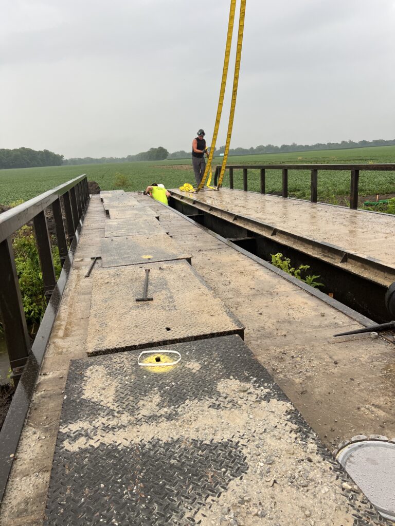 temporary bridge installation