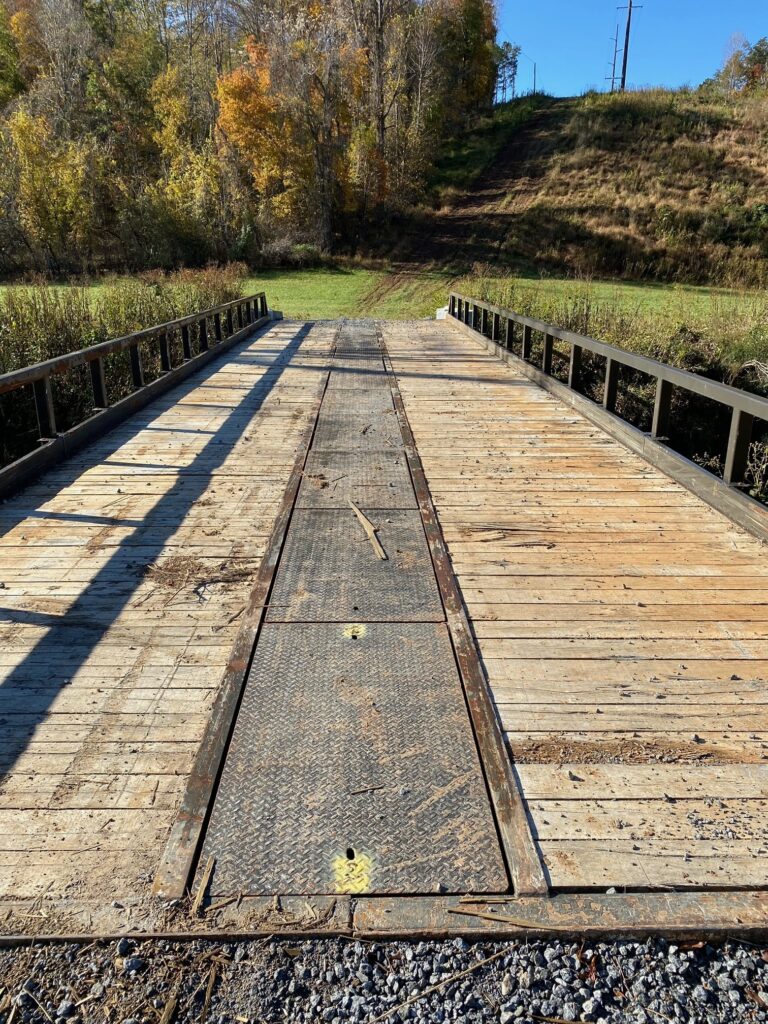 Temporary bridge on data center site